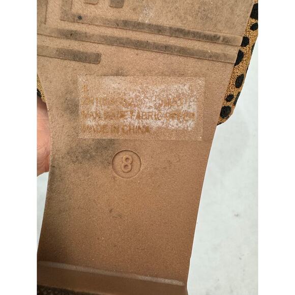 Y2K Cheetah Print Cape Robbin Jul Sandals Slides Cape Robbin Animal Print Size 8 - Picture 9 of 11